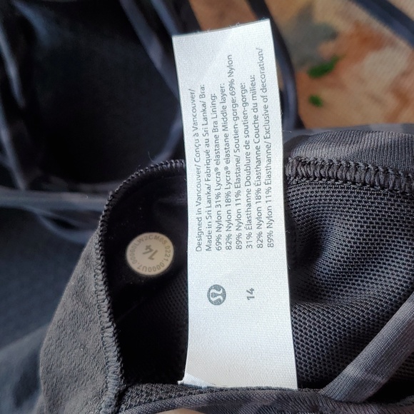 Lululemon Free to Be Bra Wild Thing Camo Deep Coal Size 14 - Picture 13 of 14
